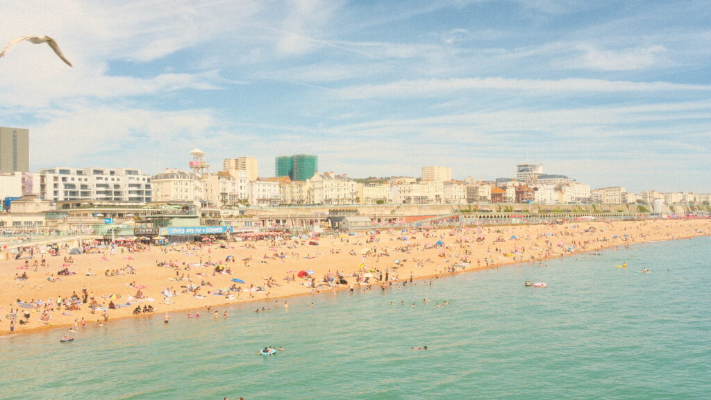 Brighton beach from the seafront