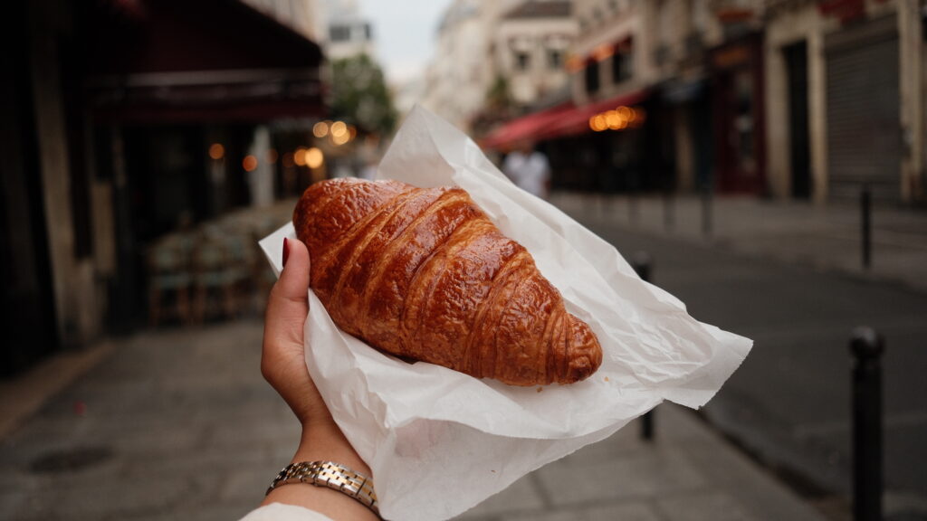 fresh croissant from bakery