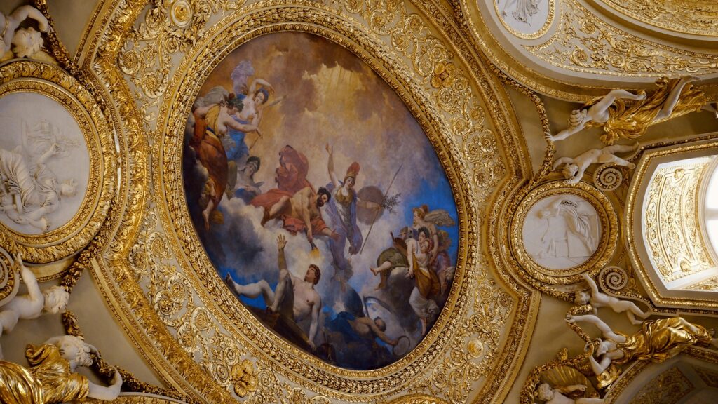 Louvre Paris interior ceiling