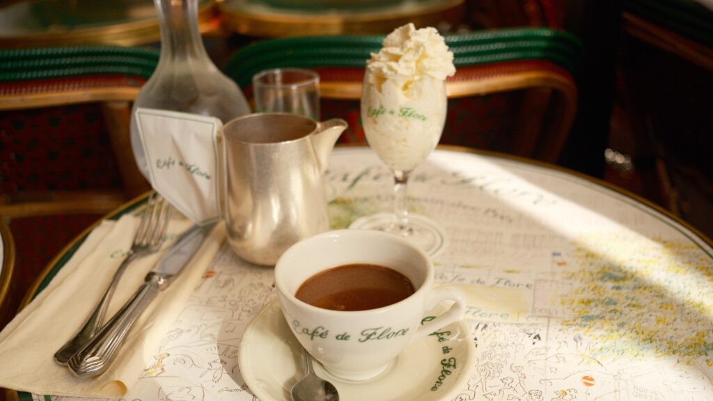 Café de Flore conic hot chocolate